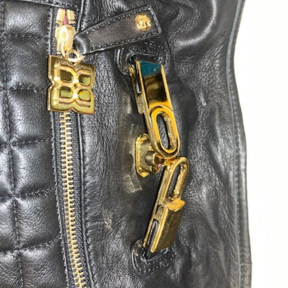 BCBG MaxAzria - Black Quilted Purse with Snap Buckle - Picture 4 of 4